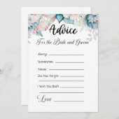 Advies voor de bruid en bruidegom Groene Bloemen Kaart (Voorkant / Achterkant)