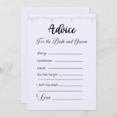 Advies voor de bruid en bruidegom hanglampen kaart (Voorkant / Achterkant)