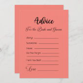 Advies voor de bruid en bruidegom koraal Sinaasapp Kaart (Voorkant / Achterkant)