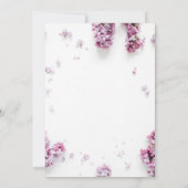 Advies voor de bruid en bruidegom Lavendel Bloemen Kaart (Achterkant)
