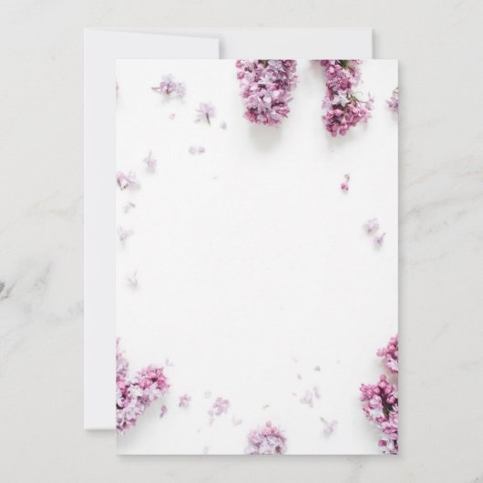 Advies voor de bruid en bruidegom Lavendel Bloemen Kaart (Achterkant)