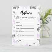 Advies voor de bruid en bruidegom moderne vlinders kaart (Staand voorkant)