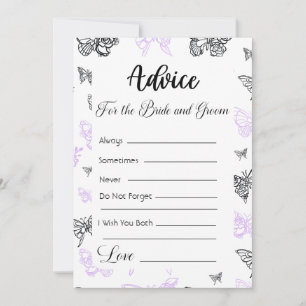 Advies voor de bruid en bruidegom moderne vlinders kaart