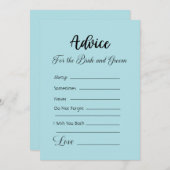 Advies voor de bruid en bruidegom poeder blauw kaart (Voorkant / Achterkant)