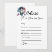 Advies voor de bruid en bruidegom Rainbow Owl Whit Kaart (Voorkant / Achterkant)