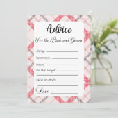 Advies voor de bruid en bruidegom Rood Plaid Kaart (Staand voorkant)