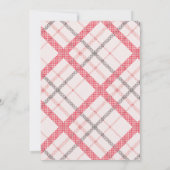 Advies voor de bruid en bruidegom Rood Plaid Kaart (Achterkant)