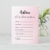Advies voor de bruid en bruidegom roze ombre kaart (Staand voorkant)