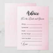 Advies voor de bruid en bruidegom roze ombre kaart (Voorkant / Achterkant)
