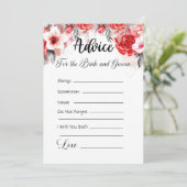 Advies voor de bruid en bruidegom Roze/Oranje bloe Kaart (Staand voorkant)