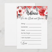 Advies voor de bruid en bruidegom Roze/Oranje bloe Kaart (Voorkant / Achterkant)