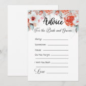 Advies voor de bruid en bruidegom Sinaasappels blo Kaart (Voorkant / Achterkant)