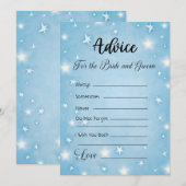 Advies voor de bruid en bruidegom Sky Blue Celesti Kaart (Voorkant / Achterkant)