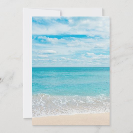 Advies voor de bruid en bruidegom Strand en Oceaan Kaart (Achterkant)