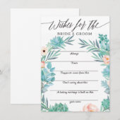 Advies voor de bruid en bruidegom Well Wishes Informatiekaartje (Voorkant / Achterkant)