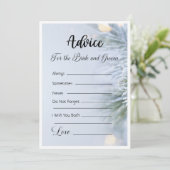 Advies voor de bruid en bruidegom Winter Kerstmis Kaart (Staand voorkant)