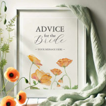 Advies voor de bruid Floral Wedding Sign