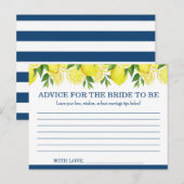 Advies voor de Bruid Kaart Citroen Shower (Voorkant / Achterkant)