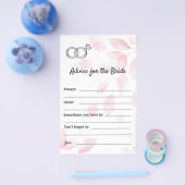 Advies voor de Bruid - Roze Aquarel Flyer (Enkel)