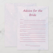 Advies voor de Bruid Soft Vrijgezellenfeest Game K Kaart (Voorkant / Achterkant)