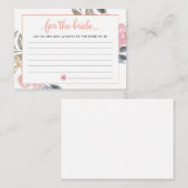 Advies voor de Bruid Vrijgezellenfeest Game Informatiekaartje (Voorkant / Achterkant)