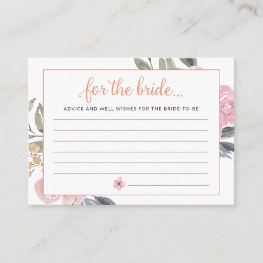 Advies voor de Bruid Vrijgezellenfeest Game Informatiekaartje (Voorkant)