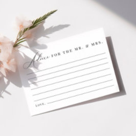 Advies voor de heer en mevrouw Kaart Modern Elegan