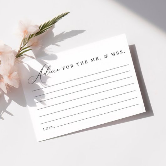 Advies voor de heer en mevrouw Kaart Modern Elegan