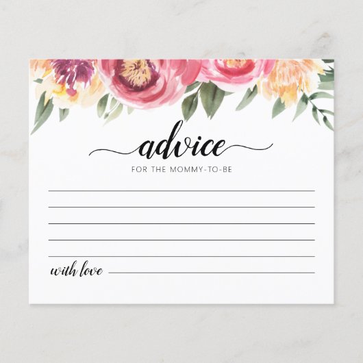 Advies voor de Kaart Baby shower-partij (Voorkant)