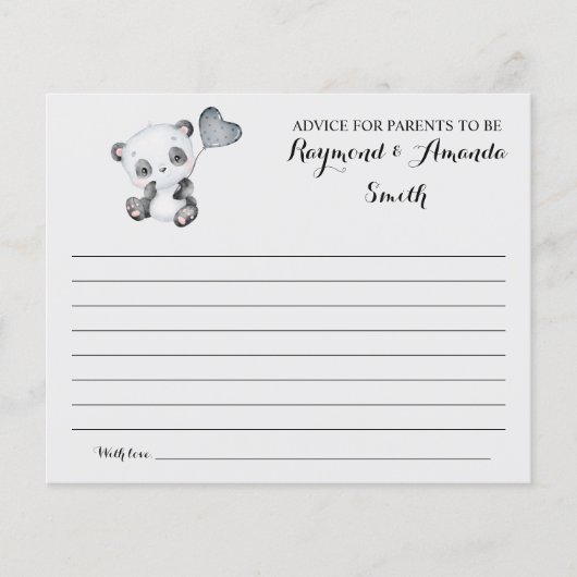 Advies voor de Kaart Baby shower van mama en papa (Voorkant)