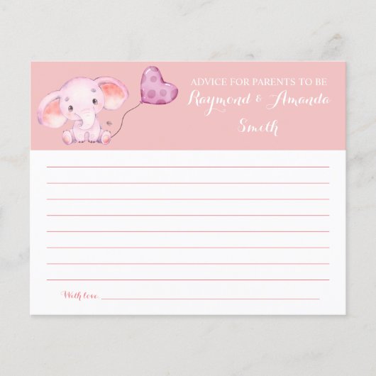 Advies voor de Kaart Baby shower van mama en papa (Voorkant)