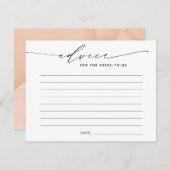 Advies voor de Kaart Bride Elegant Script Enclosur (Voorkant / Achterkant)