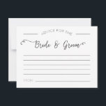 Advies voor de Kaarten Bride en Groom<br><div class="desc">Voeg wat plezier toe aan je trouwreceptie en creëer mooie herinneringen tegelijkertijd door je gasten de advieskaarten te laten invullen - je krijgt misschien wat grappige reacties of zelfs wat geweldige tips voor je leven als nieuwsleed!</div>