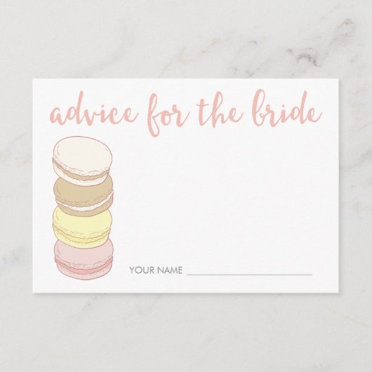 Advies voor de Kaarten van de Bride | Franse Macar (Voorkant)