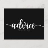 Advies voor de Kaarten van het Bride Calligrafie A (Achterkant)