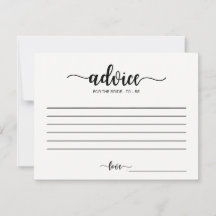 Advies voor de Kaarten van het Bride Calligrafie A