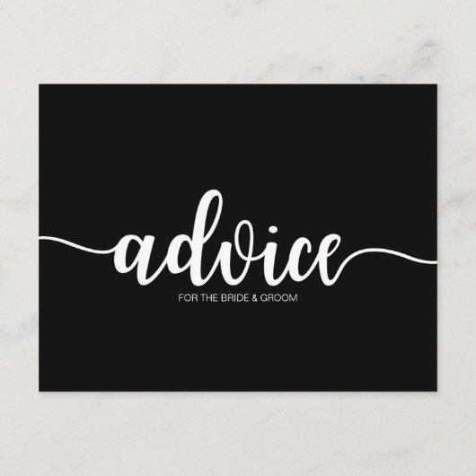 Advies voor de Kaarten van het Bride Calligrafie A (Achterkant)