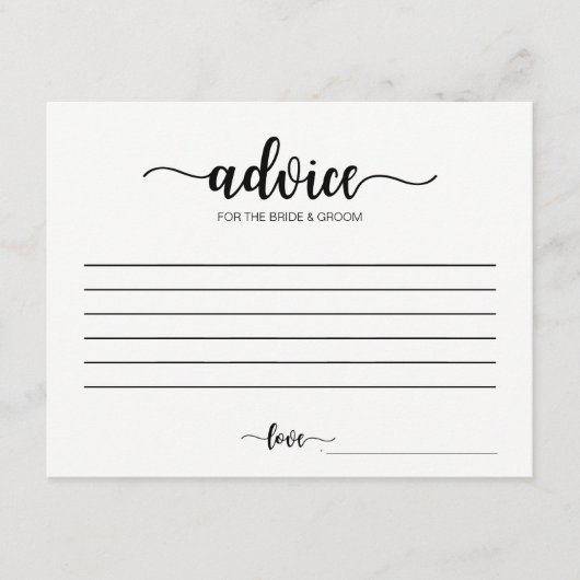 Advies voor de Kaarten van het Bride Calligrafie A (Voorkant)