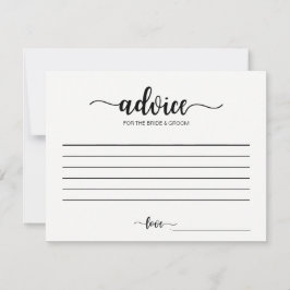 Advies voor de Kaarten van het Bride Calligrafie A