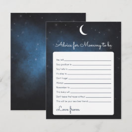 Advies voor de mammie-om-Baby shower game Kaart