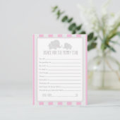 Advies voor de mammie-om-Baby shower-game-kaart Kaart (Staand voorkant)