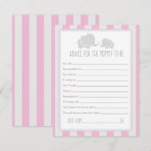 Advies voor de mammie-om-Baby shower-game-kaart Kaart (Voorkant / Achterkant)