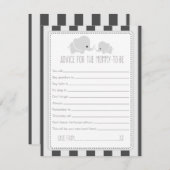 Advies voor de mammie-om-Baby shower-game-kaart Kaart (Voorkant / Achterkant)