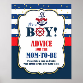Advies voor de moeder als Baby shower Poster