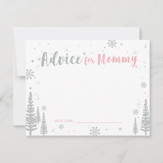 Advies voor de moeder, Baby shower Advies Kaart (Voorkant)
