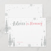 Advies voor de moeder, Baby shower Advies Kaart (Voorkant / Achterkant)