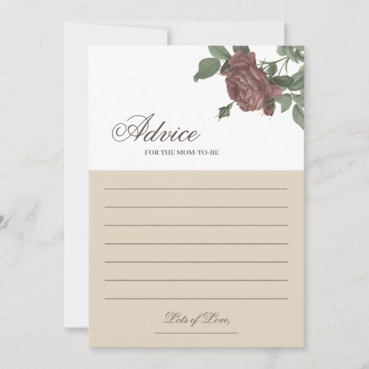 Advies voor de moeder Burgundy Blush Floral Gold C Kaart (Voorkant)