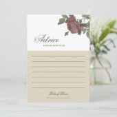 Advies voor de moeder Burgundy Blush Floral Gold C Kaart (Staand voorkant)