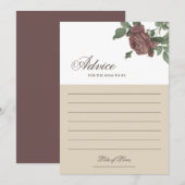 Advies voor de moeder Burgundy Blush Floral Gold C Kaart (Voorkant / Achterkant)