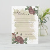 Advies voor de moeder Burgundy Blush Floral Gold C Kaart (Staand voorkant)